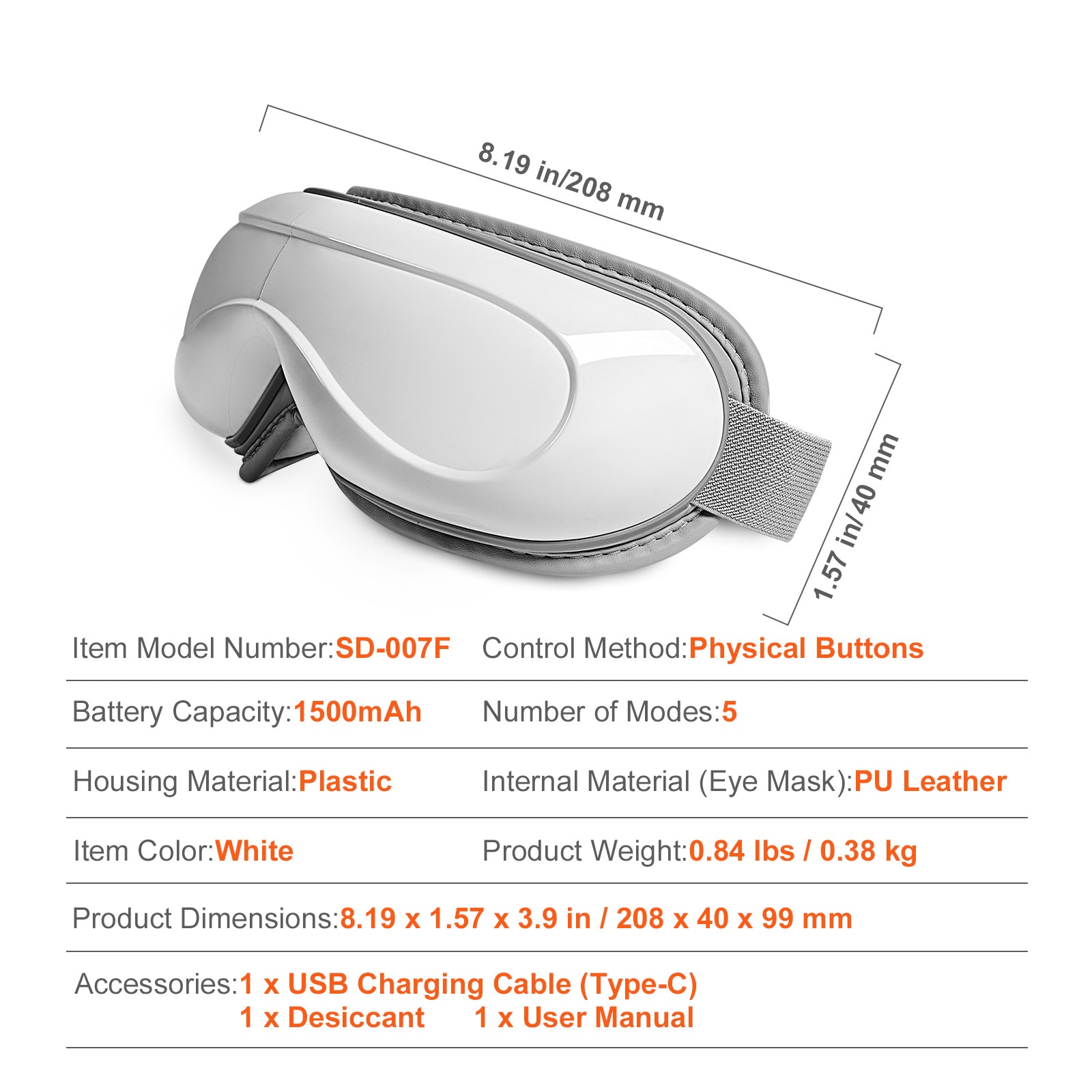 Heated Eye Massager Eye Care Device 5 Modes Bluetooth Music 180° Foldable_voghion.com